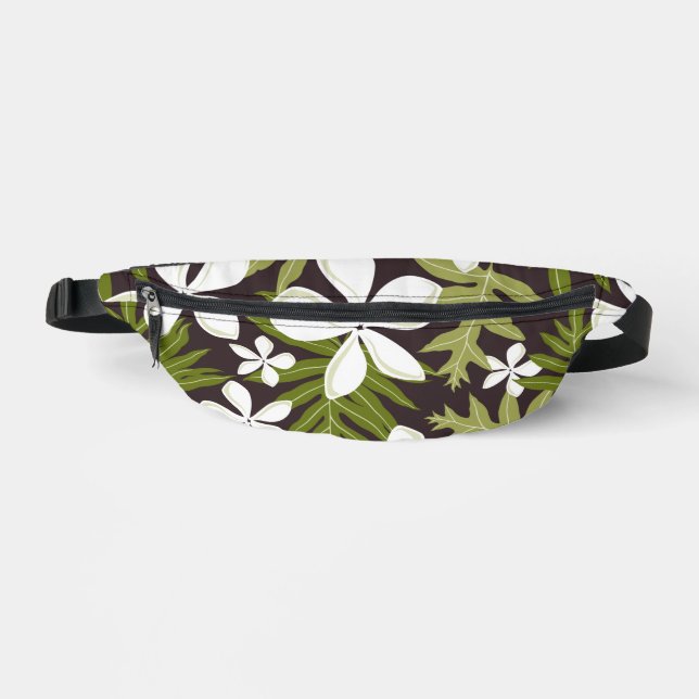 TIARE PATTERN IN OLIVE BUM BAGS (Front)