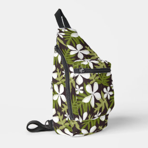 TIARE PATTERN IN OLIVE SLING BAG