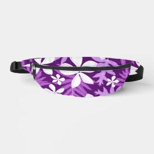 TIARE PATTERN IN PURPLE BUM BAGS