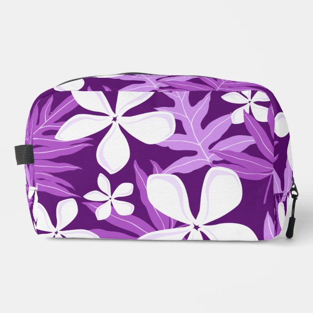 TIARE PATTERN IN PURPLE DOPP KIT (Front)