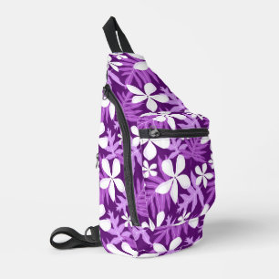 TIARE PATTERN IN PURPLE SLING BAG