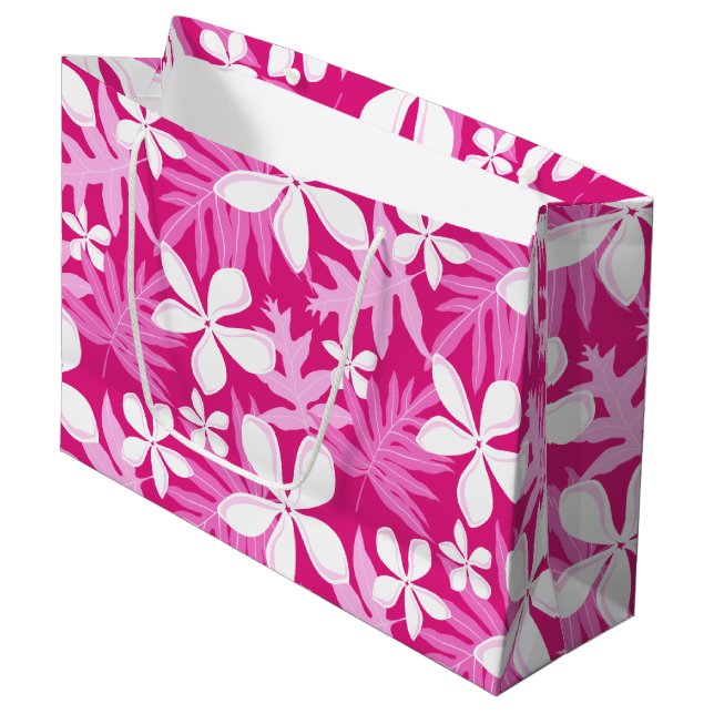 TIARE (PINK) LARGE GIFT BAG (Front Angled)