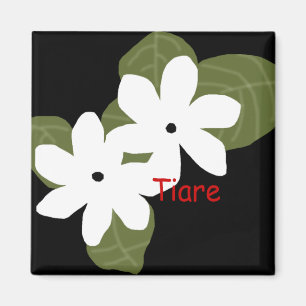 Tiare Tahitian flowers magnet