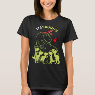 Tiasaurus Tia 5 Kids Dinosaur Aunt Auntie Tita  T-Shirt