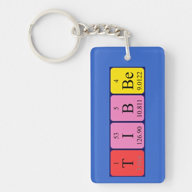 Tibbe periodic table name keyring (Front)