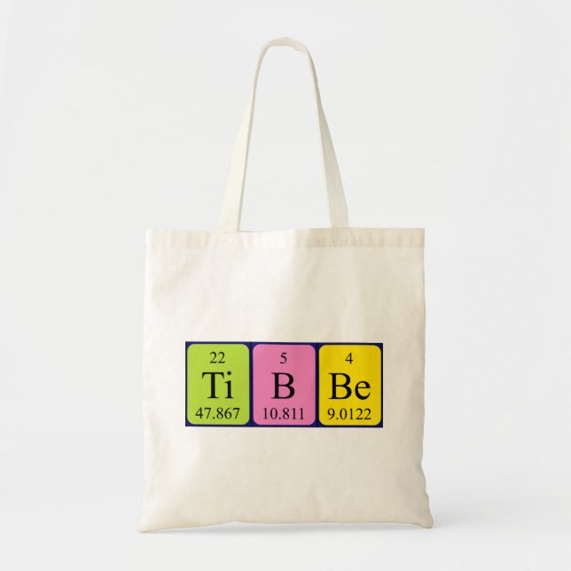 Tibbe periodic table name tote bag (Front)