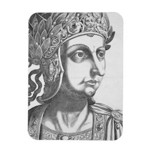 Tiberius Caesar (42 BC-37 AD), 1596 (engraving) Magnet