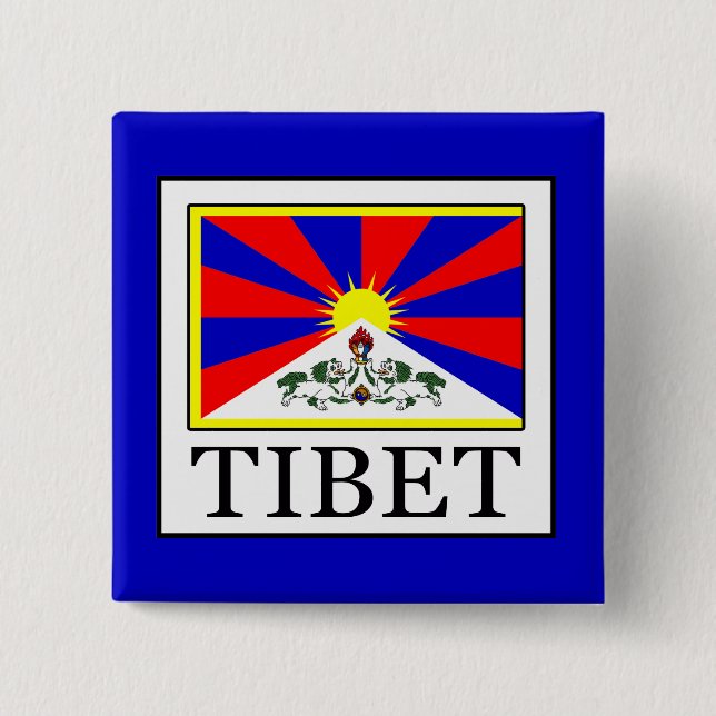 Tibet 15 Cm Square Badge (Front)