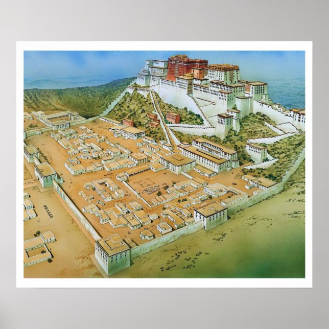 " Tibet: 17. Jh/today Lhasa - POTALA-PALAST ... Poster (Front)