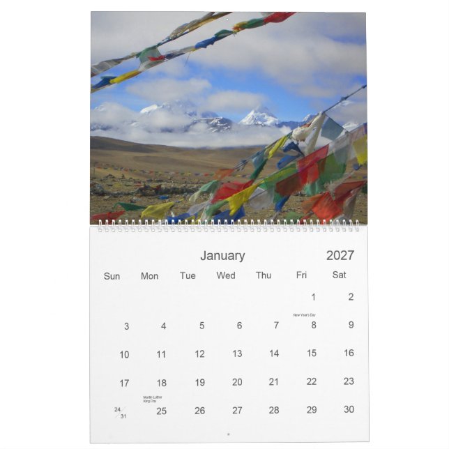 Tibet 2010 Calendar (Jan 2027)