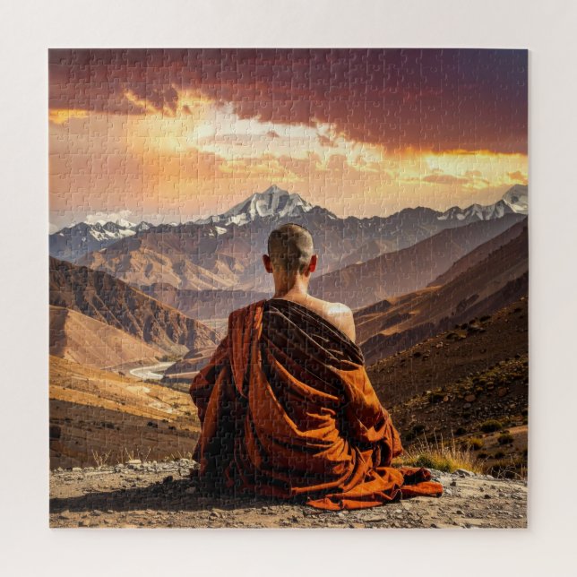TIbet - Buddhism - Meditation Jigsaw Puzzle (Vertical)