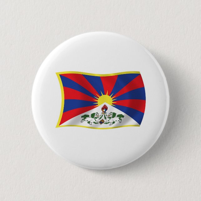 Tibet Flag Button (Front)
