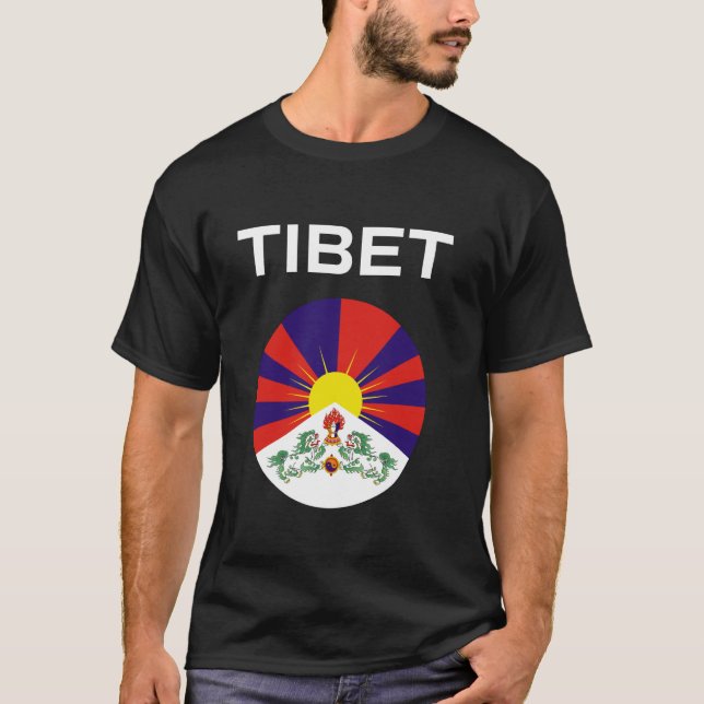 Tibet Flag Modern T-Shirt (Front)
