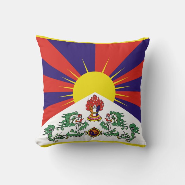 Tibet flag - Snow Lion Flag Cushion (Front)