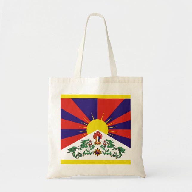 Tibet flag - Snow Lion Flag Tote Bag (Front)