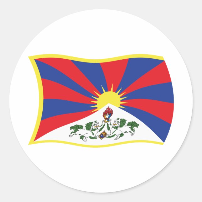 Tibet Flag Sticker (Front)