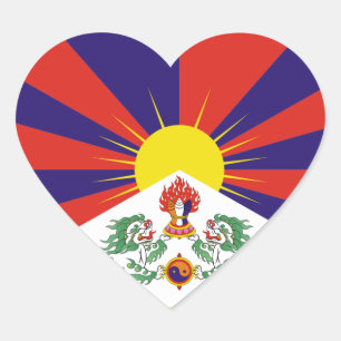 tibet heart sticker