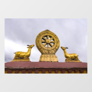 Tibet, Lhasa - Dharma wheel in Jokhang temple