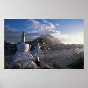 Tibet - Lhasa. Potala at sunrise Poster