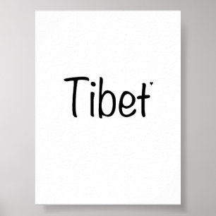 Tibet - minimalistic typography poster