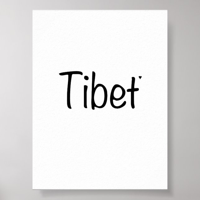 Tibet - minimalistic typography poster (Front)