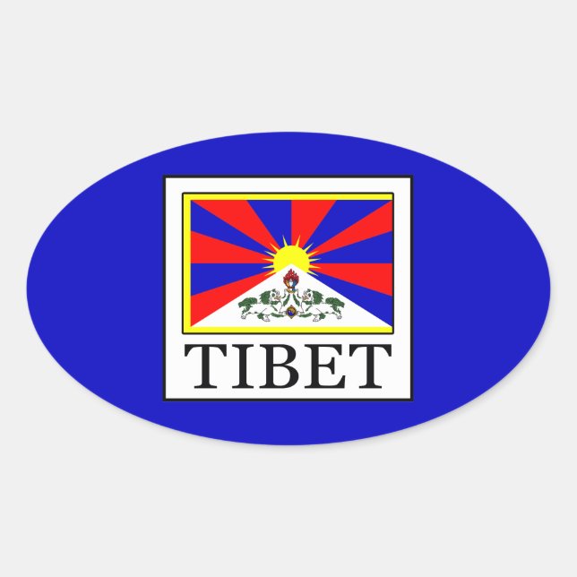 Tibet Oval Sticker (Front)