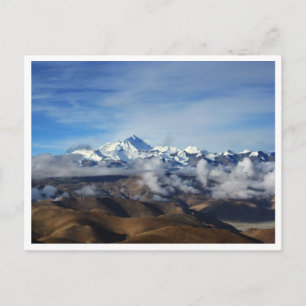 Tibet Qomolangma Mt Everest China Travel Photo Postcard