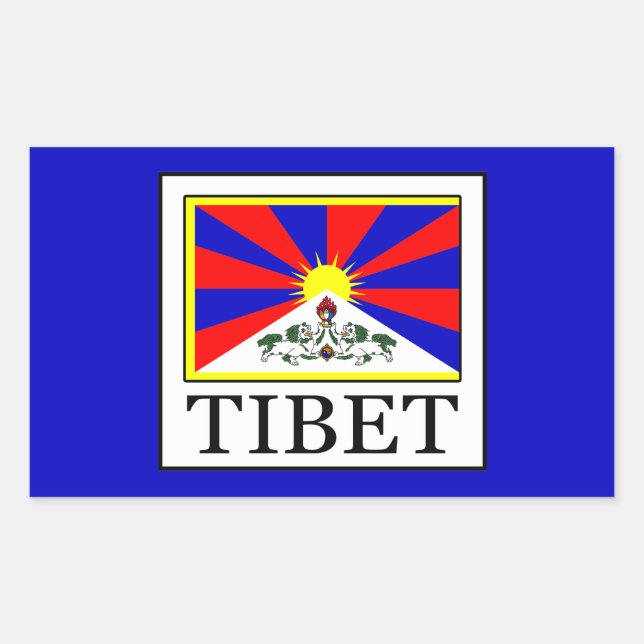 Tibet Rectangular Sticker (Front)
