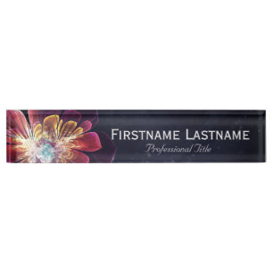 Tibet Sea Flower Custom Desk Nameplate