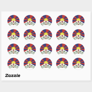 Tibet sticker, Tibetan Flag patriotic / Himalayas Classic Round Sticker