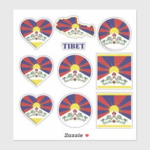 Tibet stickers & Tibetan Flag, Heart / dharma