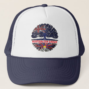 Tibet Tibetan Australian Australia Tree Roots Flag Trucker Hat