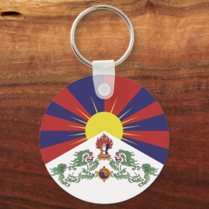 Tibet & Tibetan Flag fashion, travel / Himalayas Key Ring