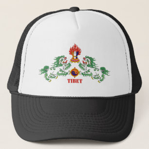 Tibet & Tibetan Flag Snow Lions / Buddhism Trucker Trucker Hat