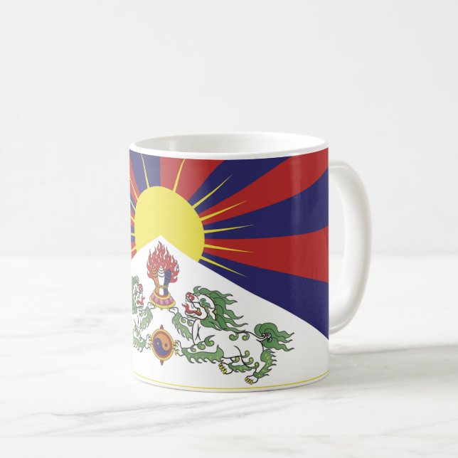 Tibet & Tibetan Flag travel party / Himalayas Coffee Mug (Front Right)