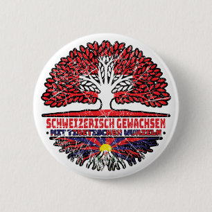 Tibet Tibetan Swiss Bauzel 6 Cm Round Badge