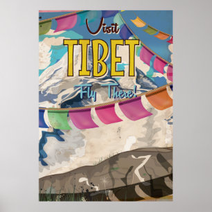 Tibet Vintage Travel Poster