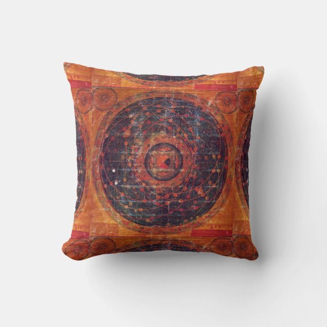 Tibetan Astronomical Thangka Cushion (Front)