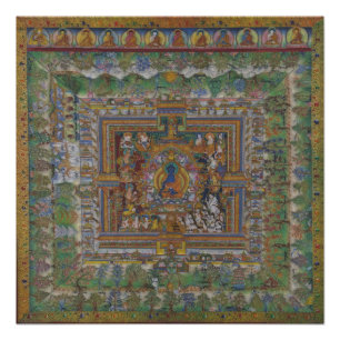 Tibetan Buddhism Blue Medicine Buddha Poster