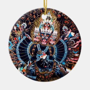 Tibetan Buddhist Art (Chemckok Heruka) Ceramic Ornament