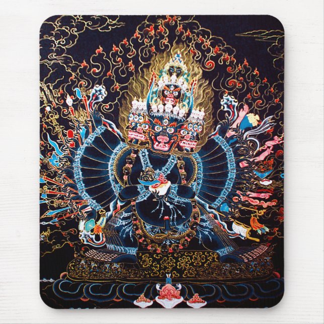 Tibetan Buddhist Art (Chemckok Heruka) Mouse Pad (Front)
