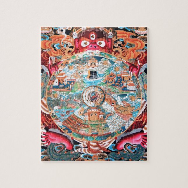 Tibetan Buddhist Art (Wheel of Life) Jigsaw Puzzle (Vertical)