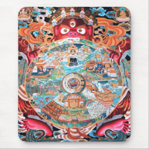 Tibetan Buddhist Art (Wheel of Life) Mouse Pad