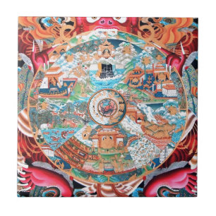 Tibetan Buddhist Art (Wheel of Life) Tile