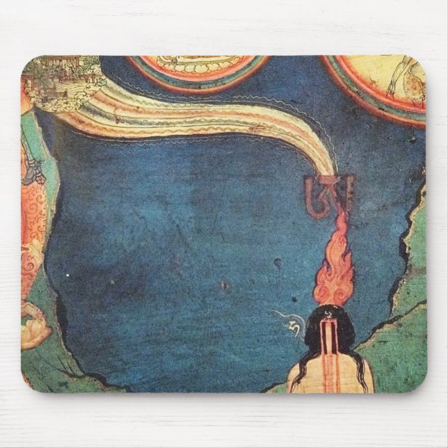 Tibetan Buddhist Depiction Of Tummo Mouse Pad (Front)