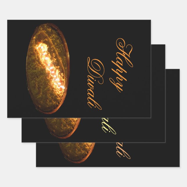 Tibetan Butter Lamp Wrapping Paper Sheet (Set)