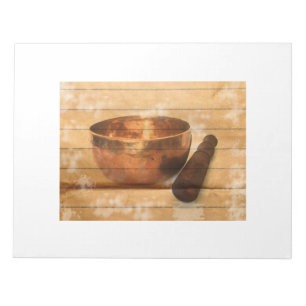 Tibetan earthen bowl, singing bowl notepad