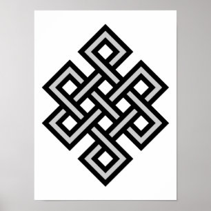 Tibetan eternity knot infinity endless symbol reli poster