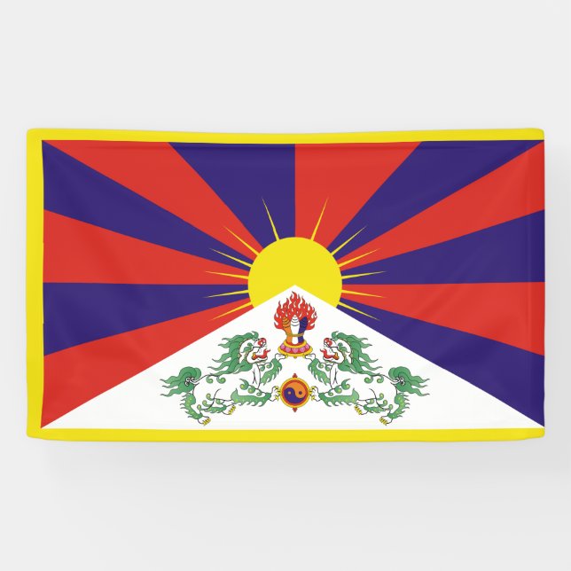 Tibetan Flag Banner (Horizontal)