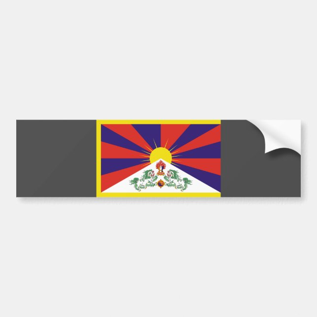 Tibetan Flag Bumper Sticker (Front)